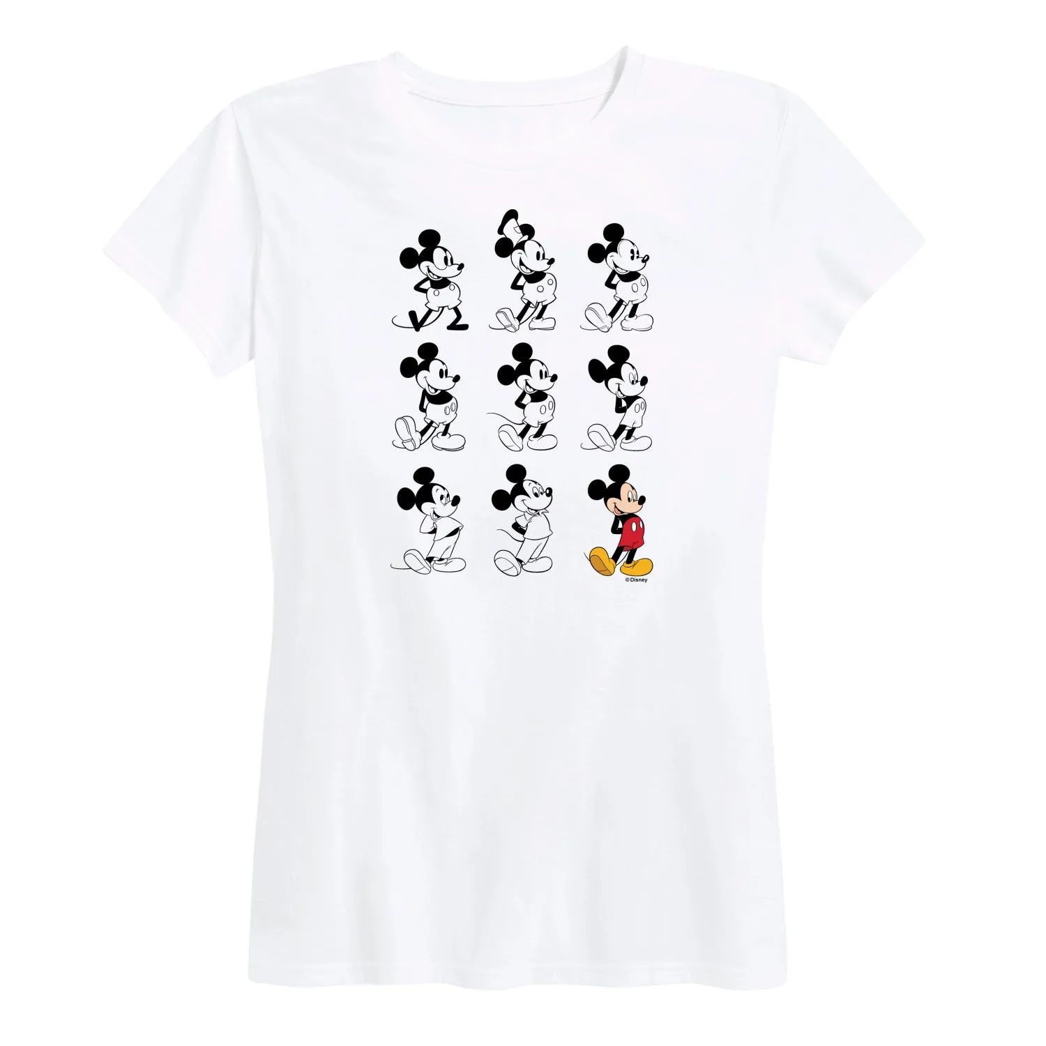 Mickey & Friends - Mickey Mouse Evolution - Women's Short Sleeve Graphic T-Shirt sold by Zulily product image thumbnail 5