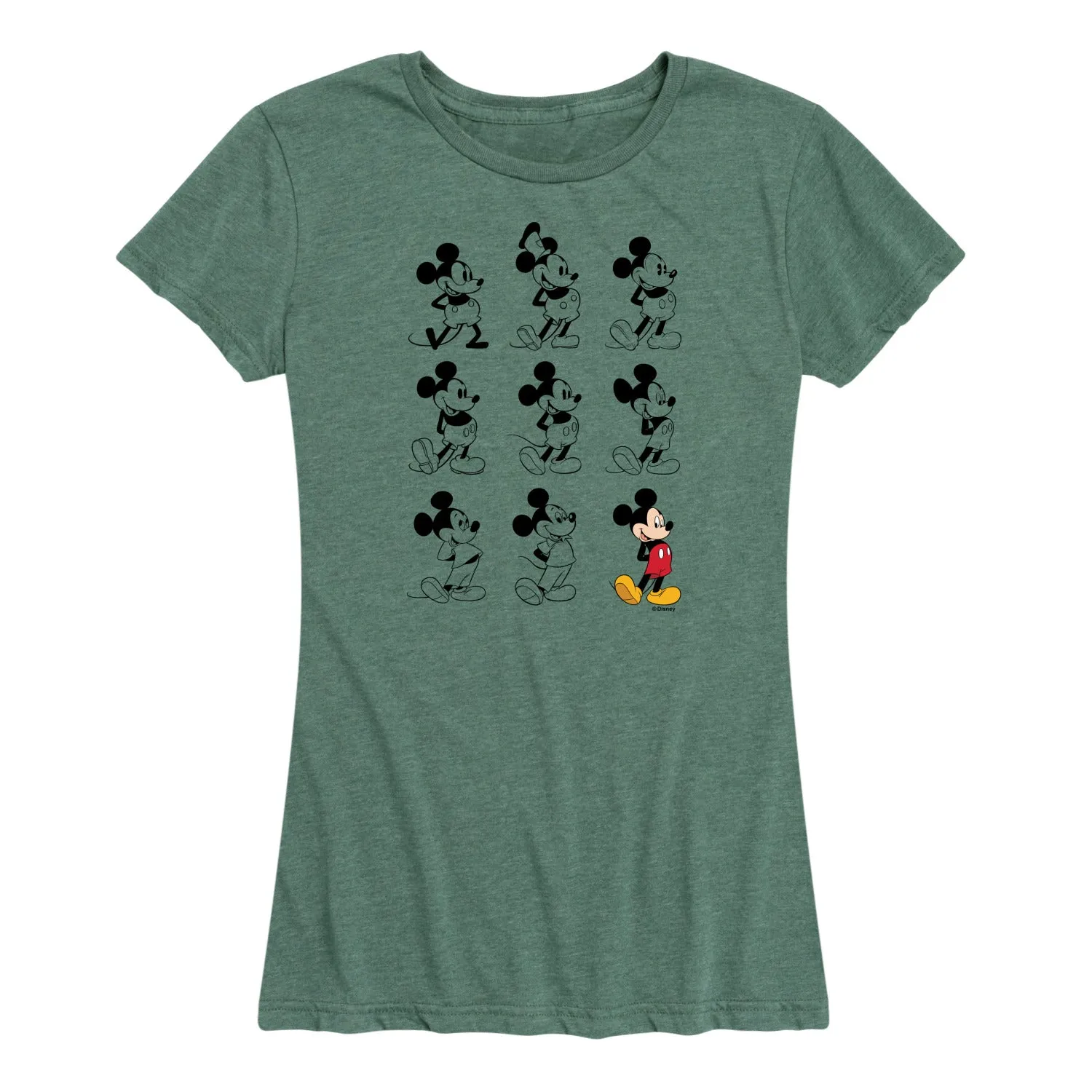 Mickey & Friends - Mickey Mouse Evolution - Women's Short Sleeve Graphic T-Shirt sold by Zulily product image thumbnail 2