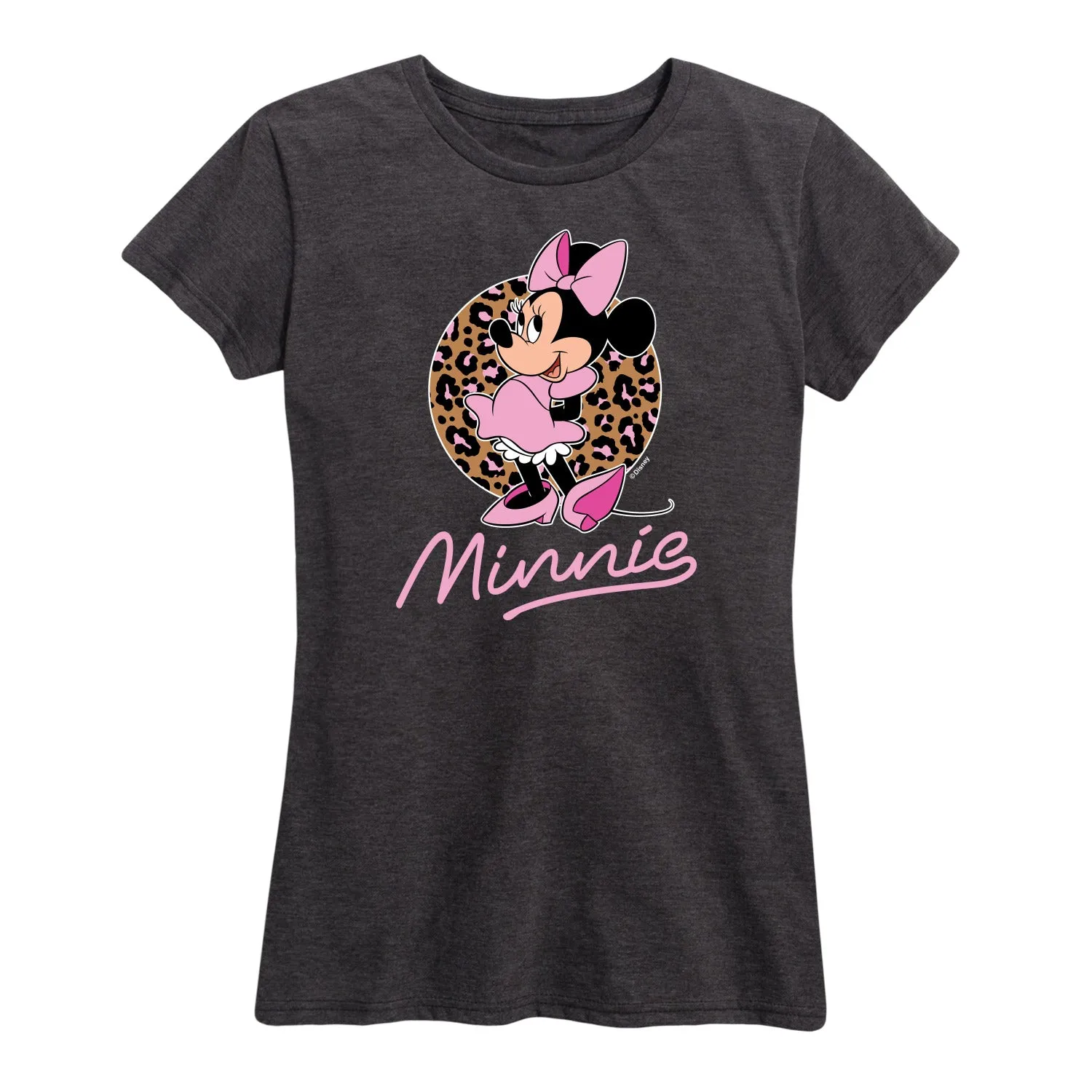 Mickey & Friends - Minnie Leopard Print - Women's Short Sleeve Graphic T-Shirt sold by Zulily product image thumbnail 3
