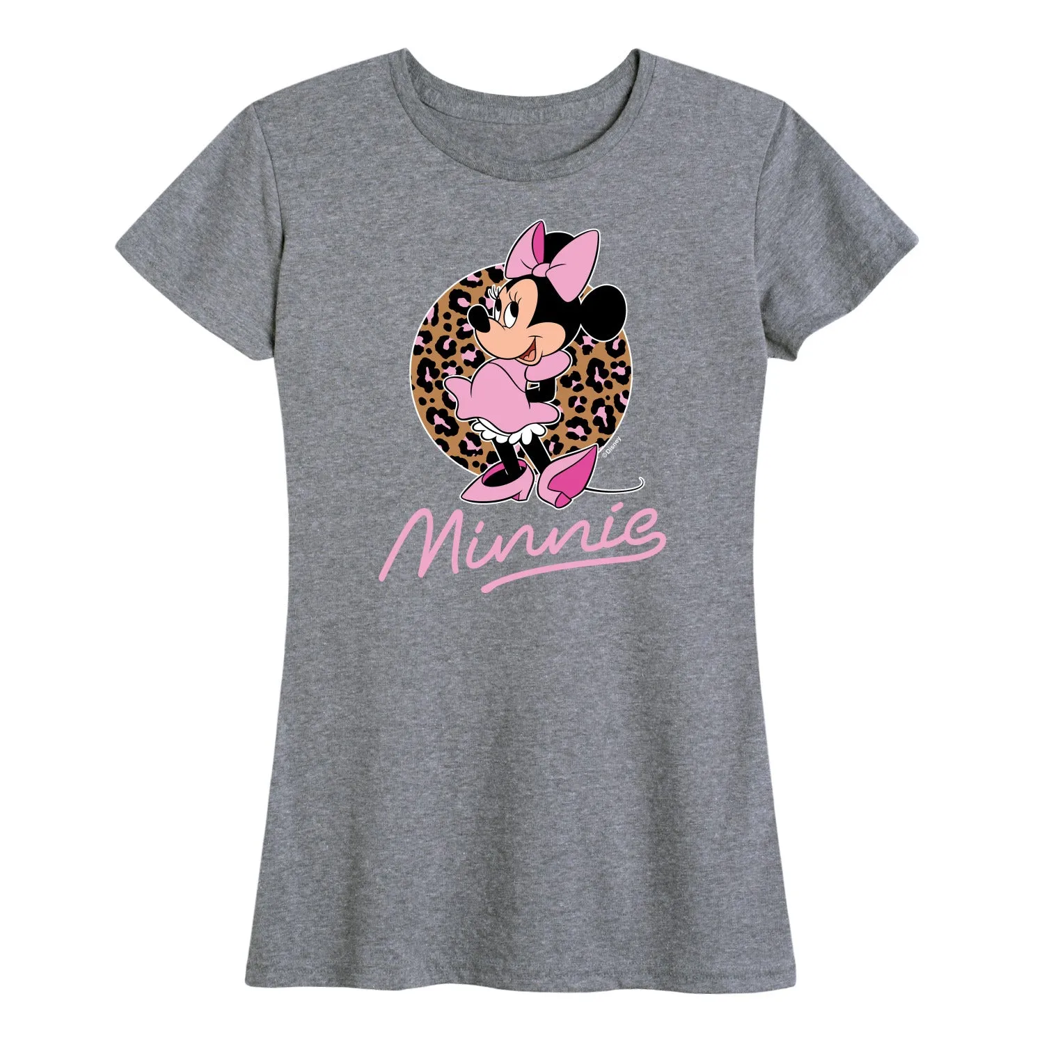 Mickey & Friends - Minnie Leopard Print - Women's Short Sleeve Graphic T-Shirt sold by Zulily product image thumbnail 4