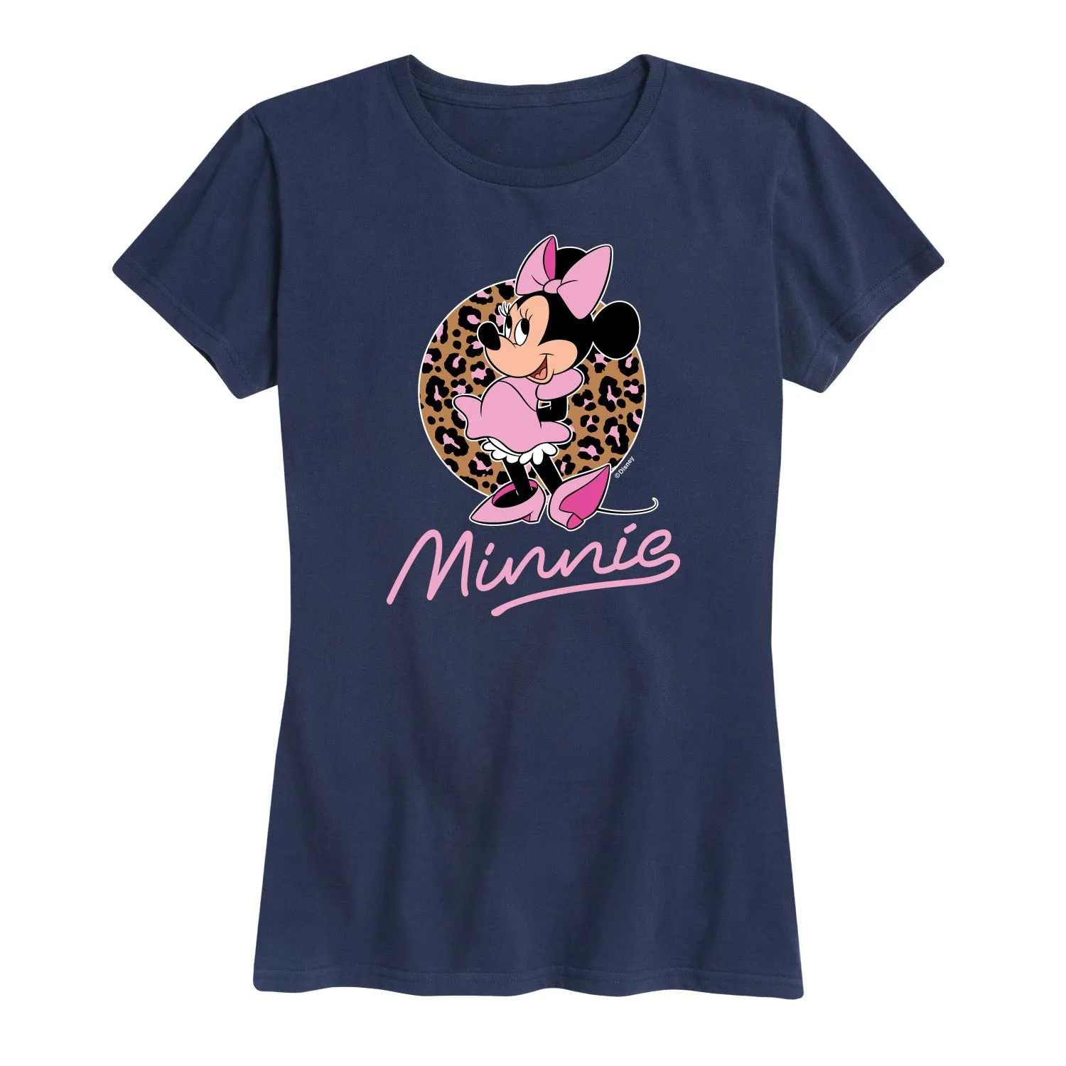 Mickey & Friends - Minnie Leopard Print - Women's Short Sleeve Graphic T-Shirt sold by Zulily product image thumbnail 5