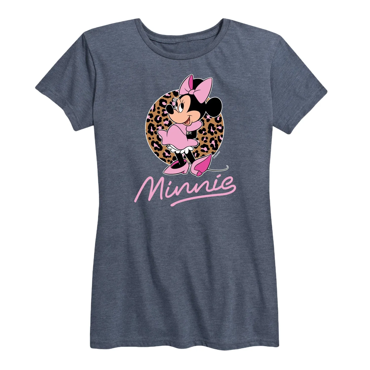 Mickey & Friends - Minnie Leopard Print - Women's Short Sleeve Graphic T-Shirt sold by Zulily product image thumbnail 2