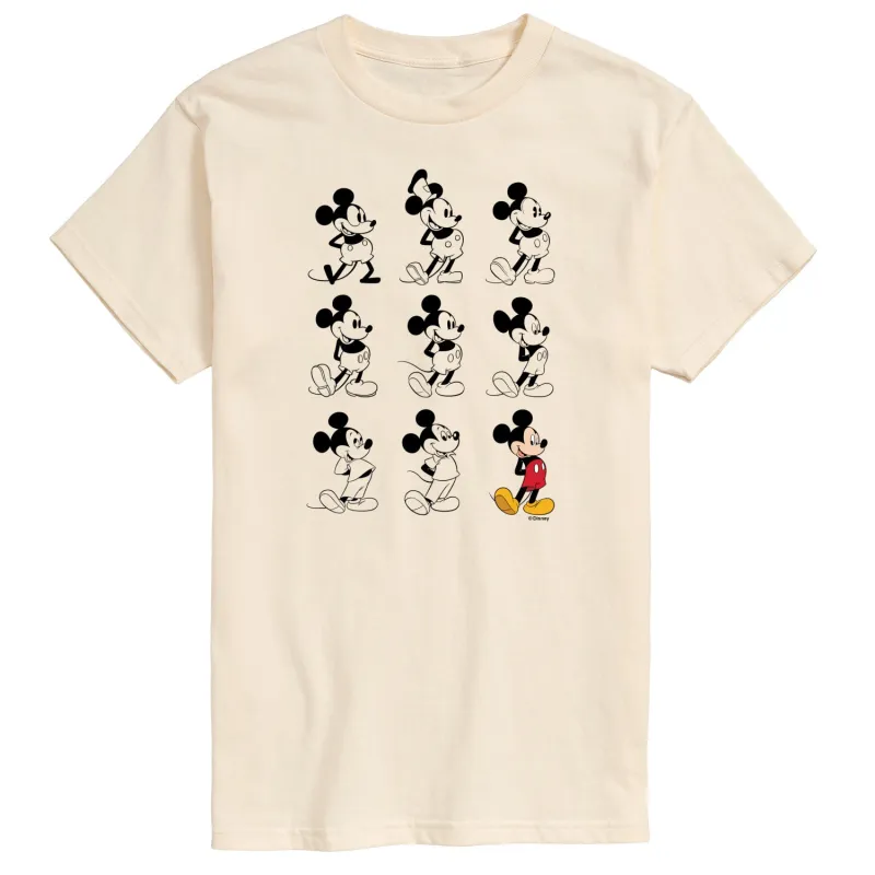 Mickey & Friends - Evolution Mickey Mouse - Men's Short Sleeve Graphic T-Shirt sold by Zulily