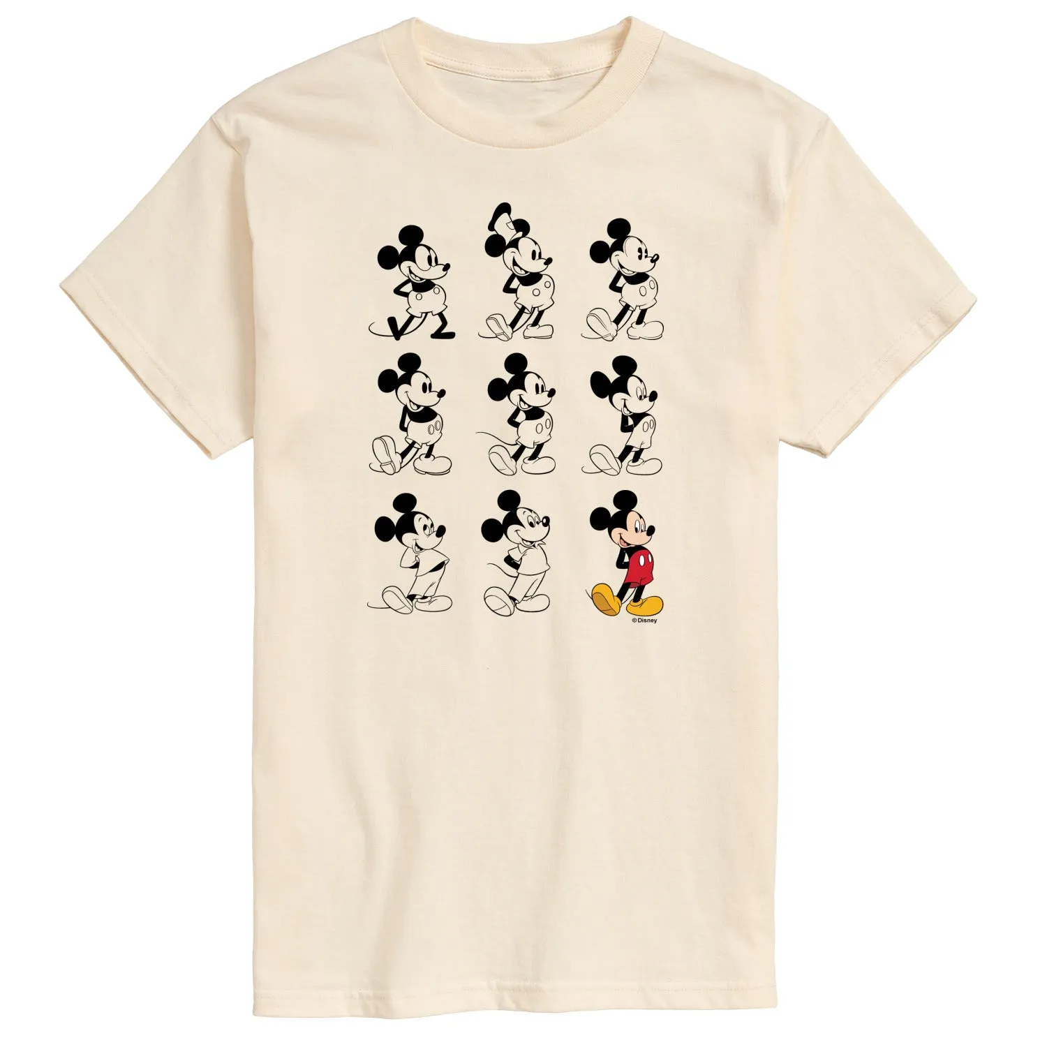 Mickey & Friends - Evolution Mickey Mouse - Men's Short Sleeve Graphic T-Shirt sold by Zulily