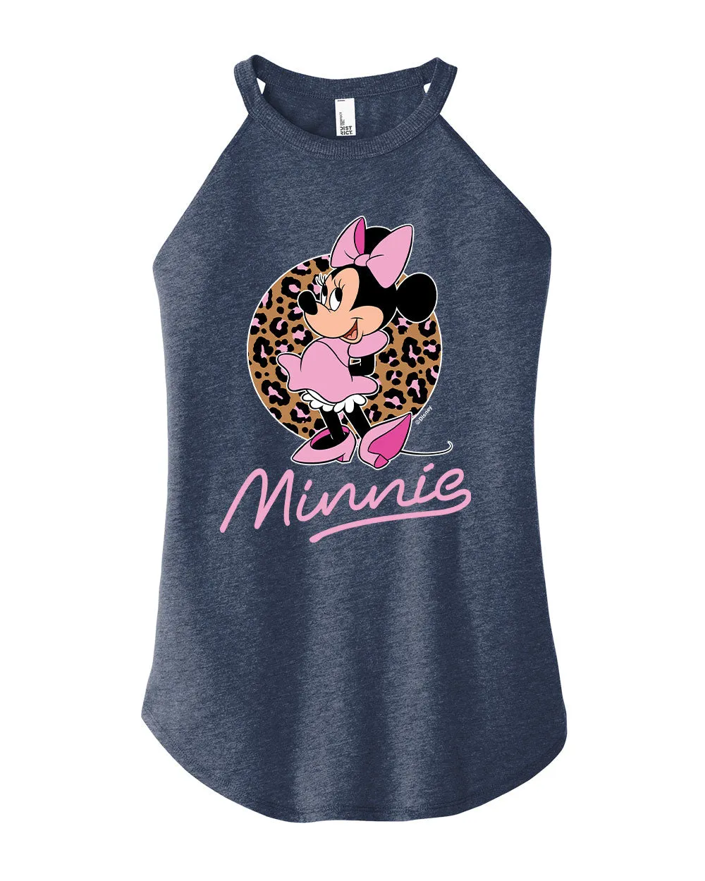 Mickey & Friends - Minnie Leopard Print - Juniors High Neck Tank Top sold by Zulily