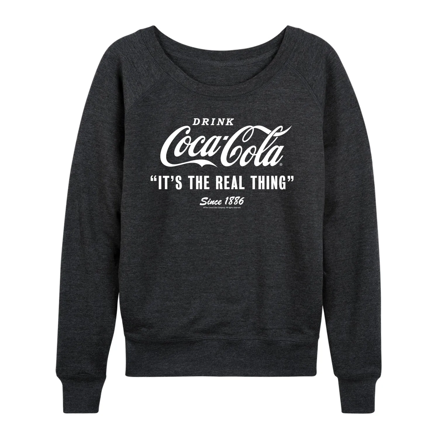 Coca-Cola - It's the Real Thing - Women's French Terry Long Sleeve Pullover sold by Zulily