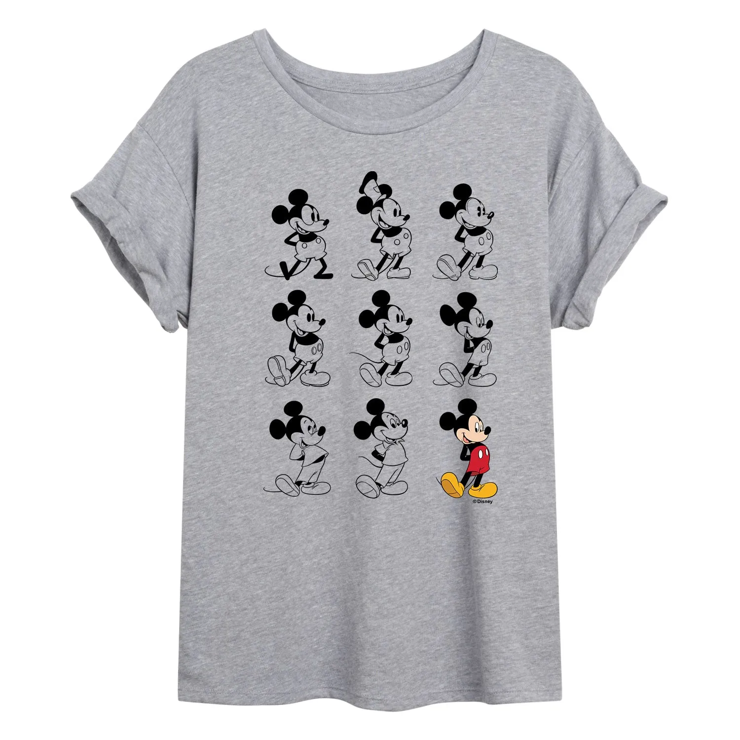 Disney - Mickey Mouse Evolution - Women's Oversized T-Shirt sold by Zulily product image thumbnail 2