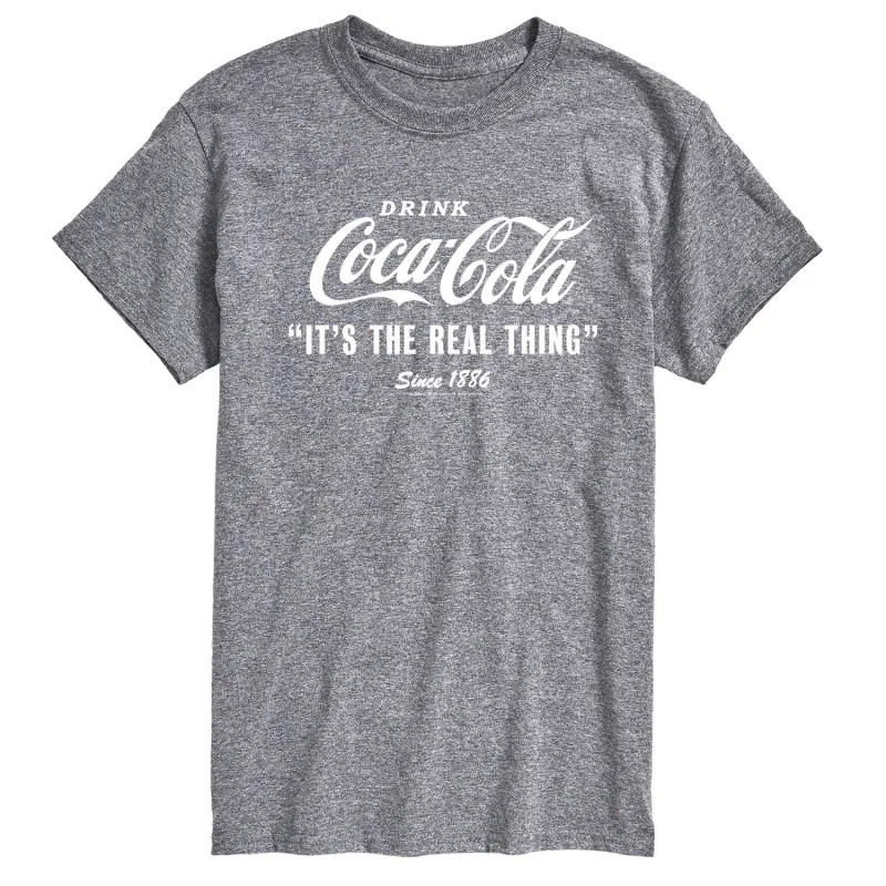 Coca-Cola - It's the Real Thing - Men's Short Sleeve Graphic T-Shirt sold by Zulily