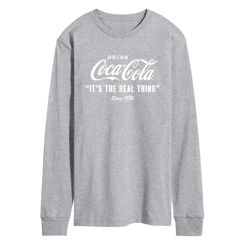 Coca-Cola - It's the Real Thing - Men's Long Sleeve Graphic T-Shirt made by Coca-Cola