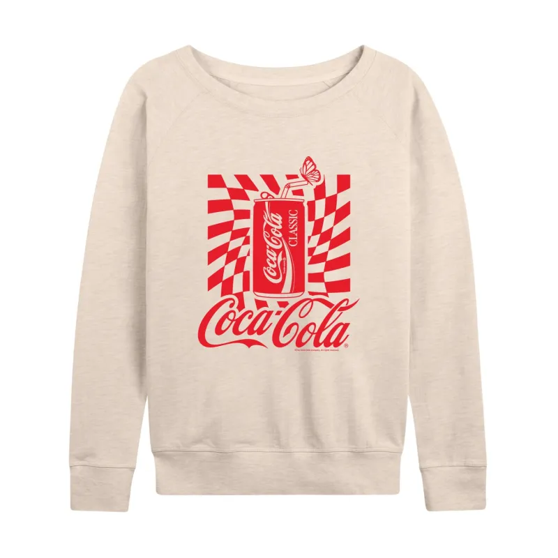 Coca-Cola - Warped Coke Can - Women's Lightweight French Terry Long Sleeve Shirt made by Coca-Cola