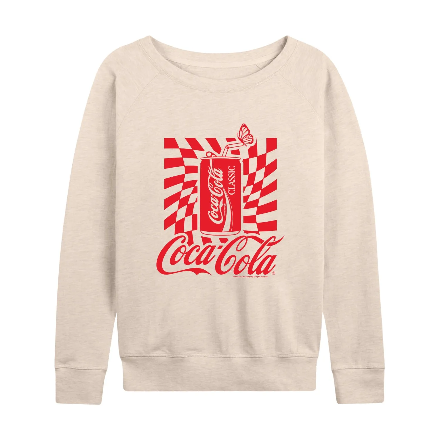 Coca-Cola - Warped Coke Can - Women's Lightweight French Terry Long Sleeve Shirt sold by Zulily