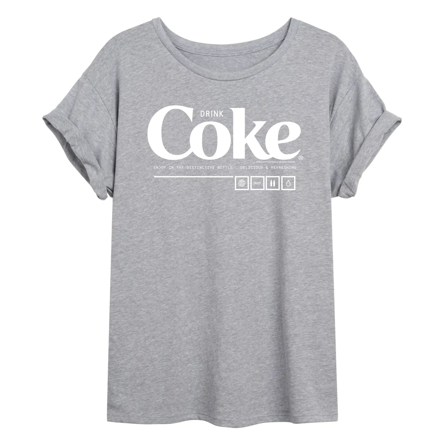 Coca-Cola - DRINK COKE ENJOY - Adult Women's Oversized T-Shirt sold by Zulily product image thumbnail 2