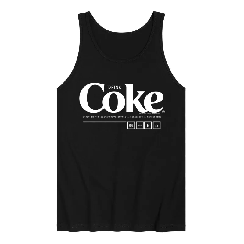 Coca-Cola - Drink Coke Enjoy - Men's Jersey Tank Top sold by Zulily