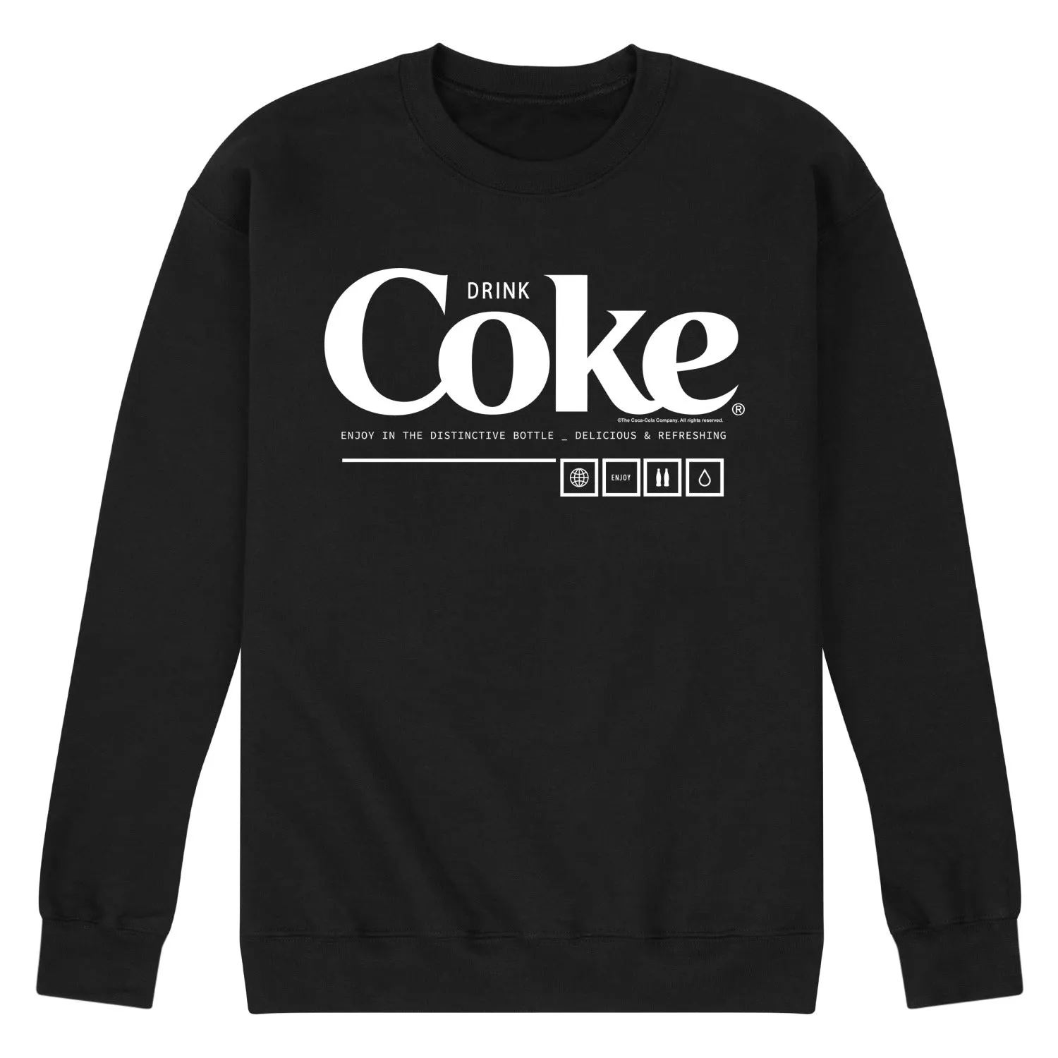 Coca-Cola - Drink Coke Enjoy - Men's Crew Neck Fleece Pullover sold by Zulily product image thumbnail 2