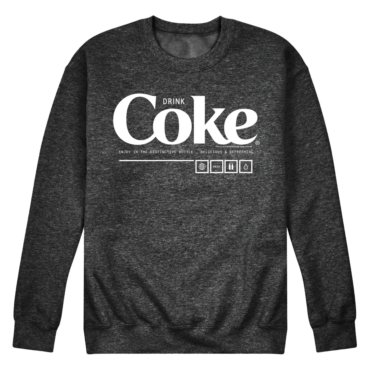 Coca-Cola - Drink Coke Enjoy - Men's Crew Neck Fleece Pullover sold by Zulily product image thumbnail 3