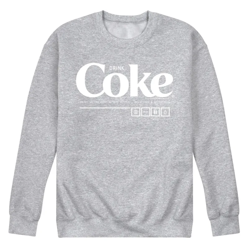 Coca-Cola - Drink Coke Enjoy - Men's Crew Neck Fleece Pullover sold by Zulily