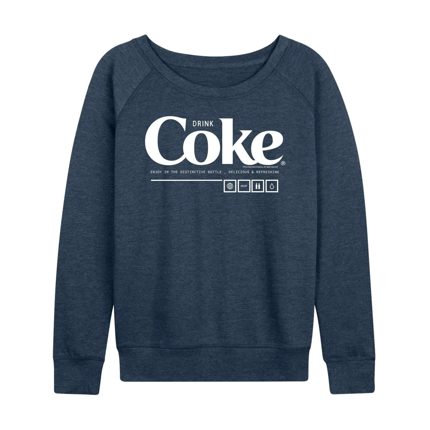Coca-Cola - Drink Coke Enjoy - Women's Lightweight French Terry Long Sleeve Shirt sold by Zulily product image thumbnail 2