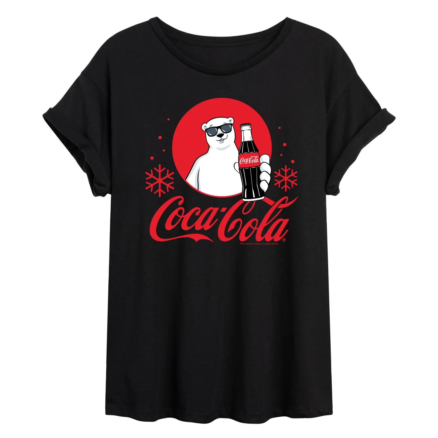 Coca-Cola - Polar Bear Circle - Women's Oversized Graphic T-Shirt sold by Zulily product image thumbnail 2