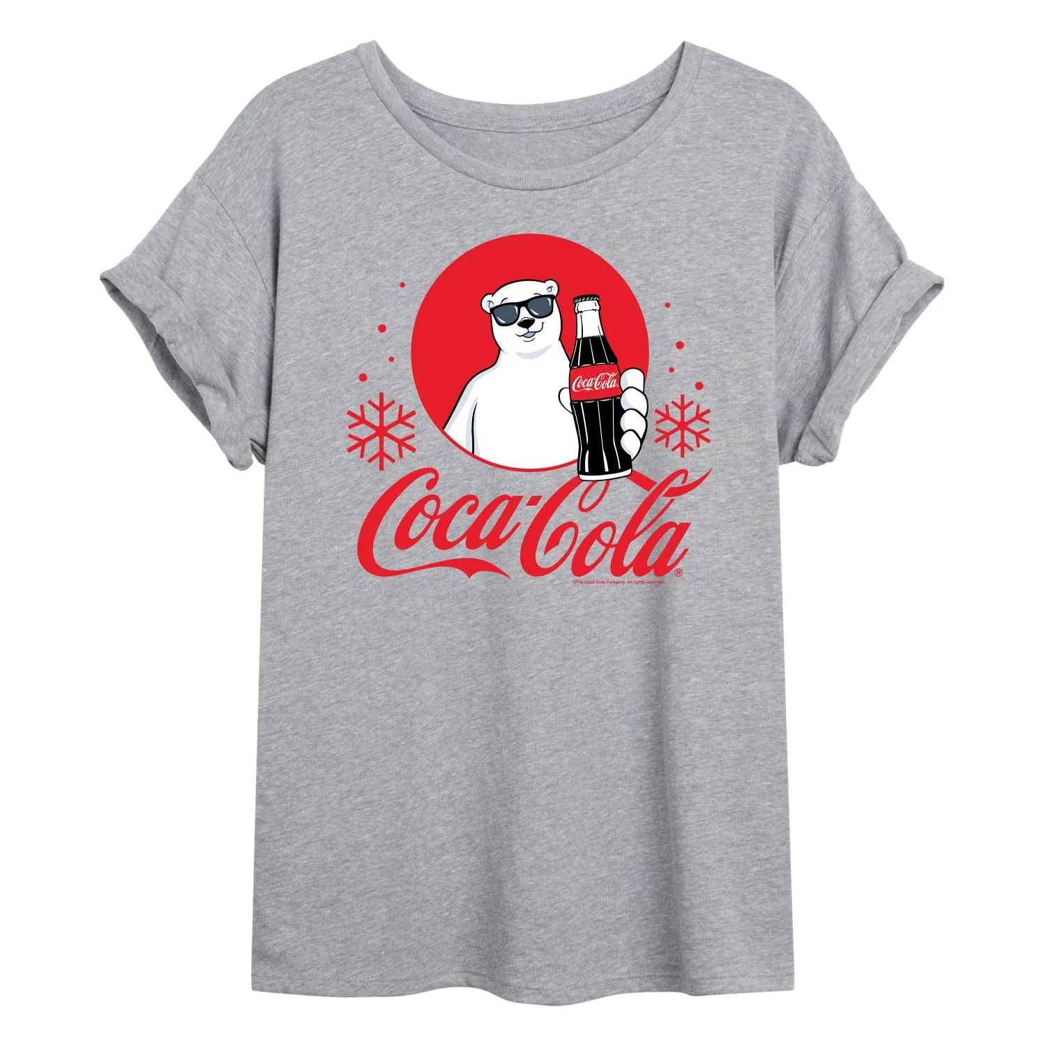 Coca-Cola - Polar Bear Circle - Women's Oversized Graphic T-Shirt sold by Zulily product image thumbnail 3