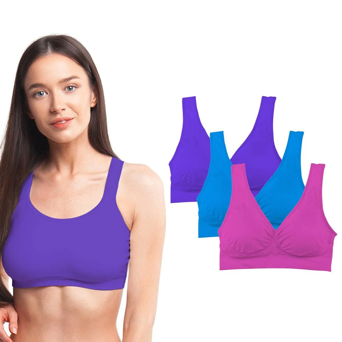 Extreme Fit 3 Pack Seamless Lightweight Comfort Bras sold by Zulily product image thumbnail 3