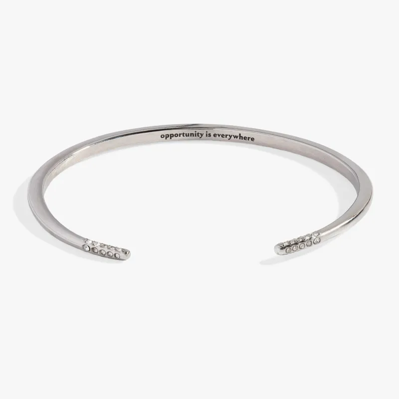 "Opportunity Is Everywhere” Open Tusk Cuff Bracelet sold by Zulily