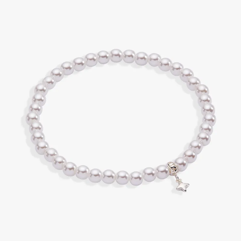 Pearl Beaded Stretch Bracelet sold by Zulily