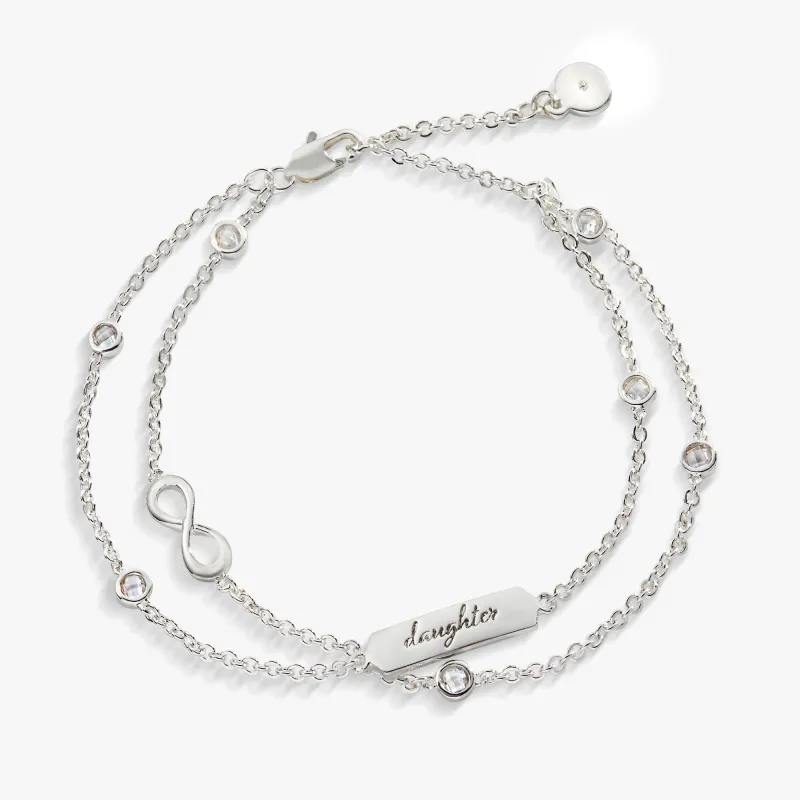 Daughter Infinity Chain Double Strand Bracelet sold by Zulily