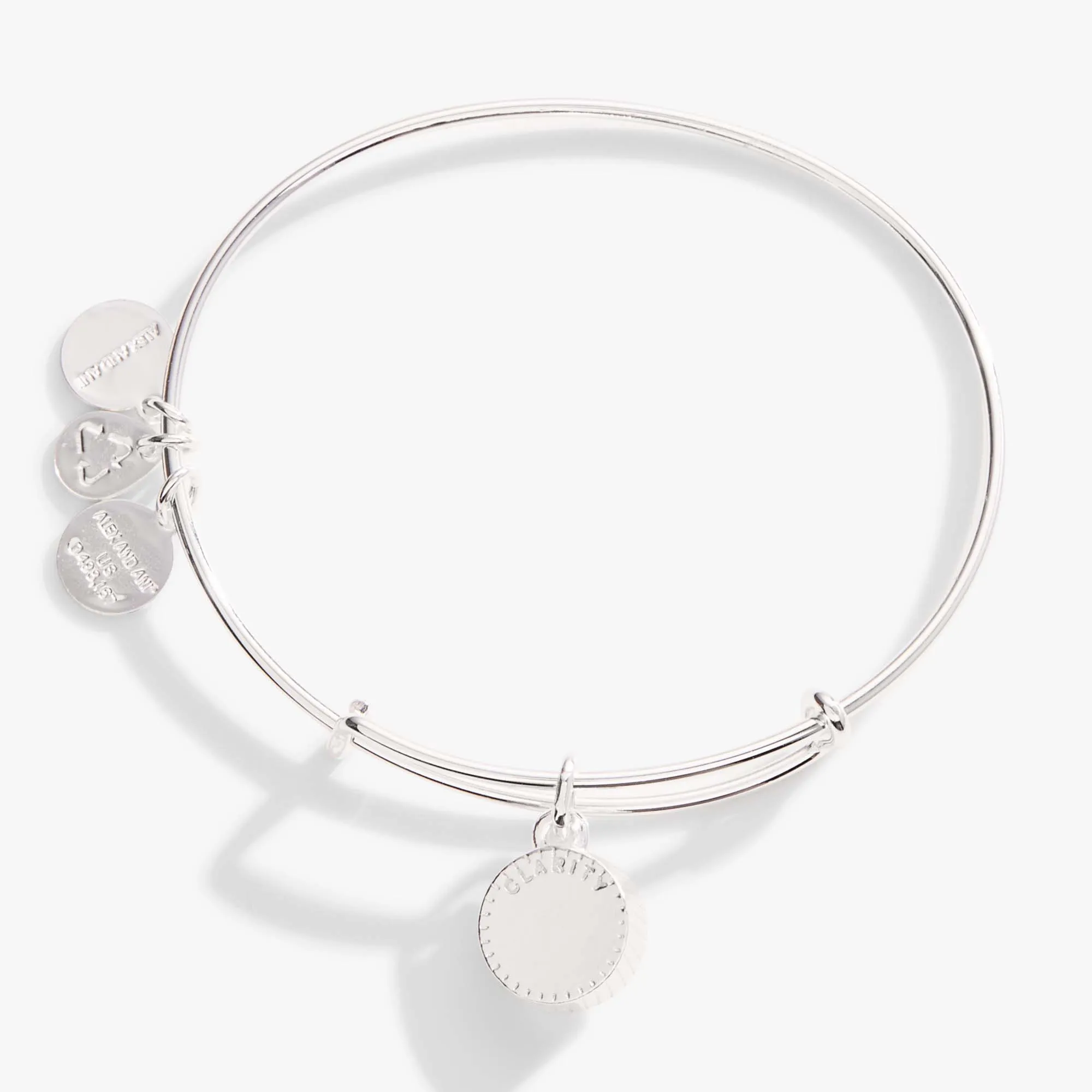 April Clear Crystal Birthstone Charm Bangle sold by Zulily product image thumbnail 4