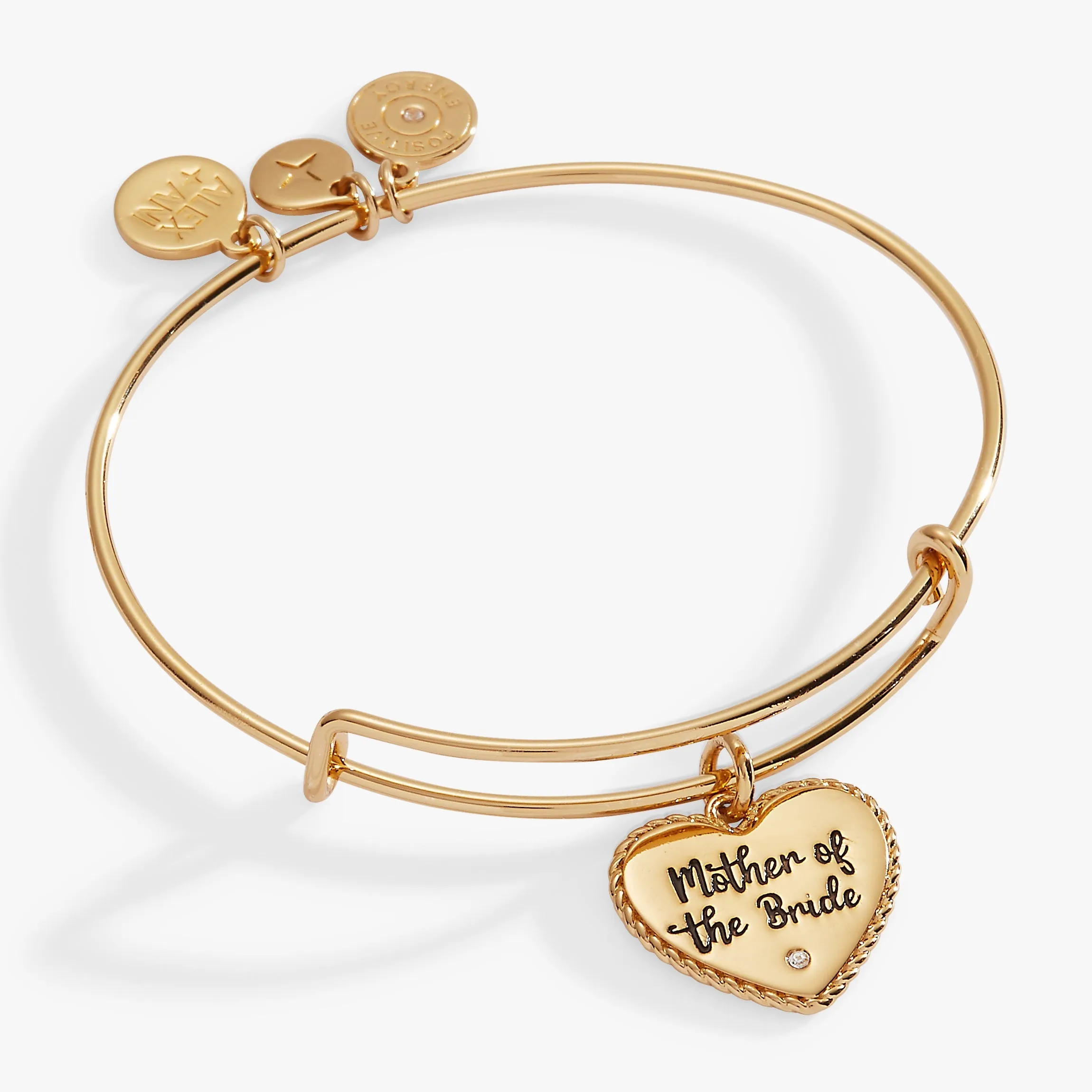 Mother of the Bride Heart Bangle sold by Zulily