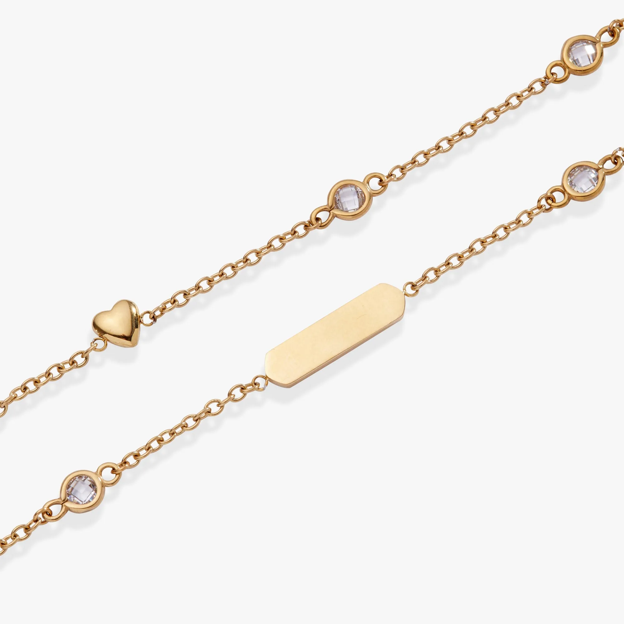 Heart Chain Double Strand Bracelet sold by Zulily product image thumbnail 3