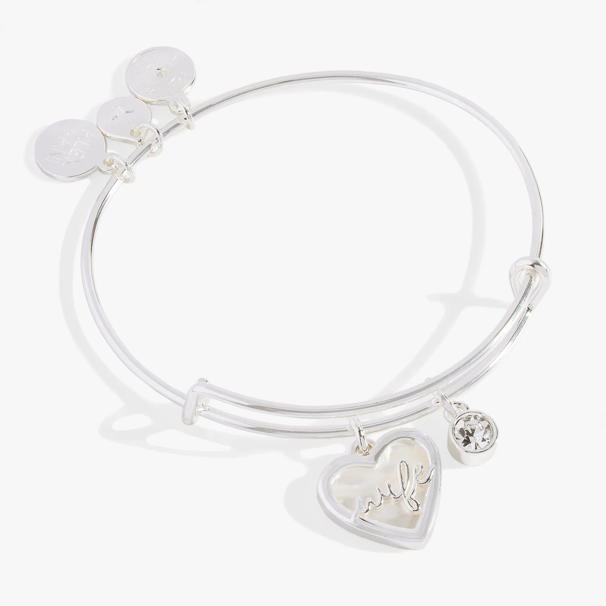 Wife Mother of Pearl Heart Bangle sold by Zulily product image thumbnail 3