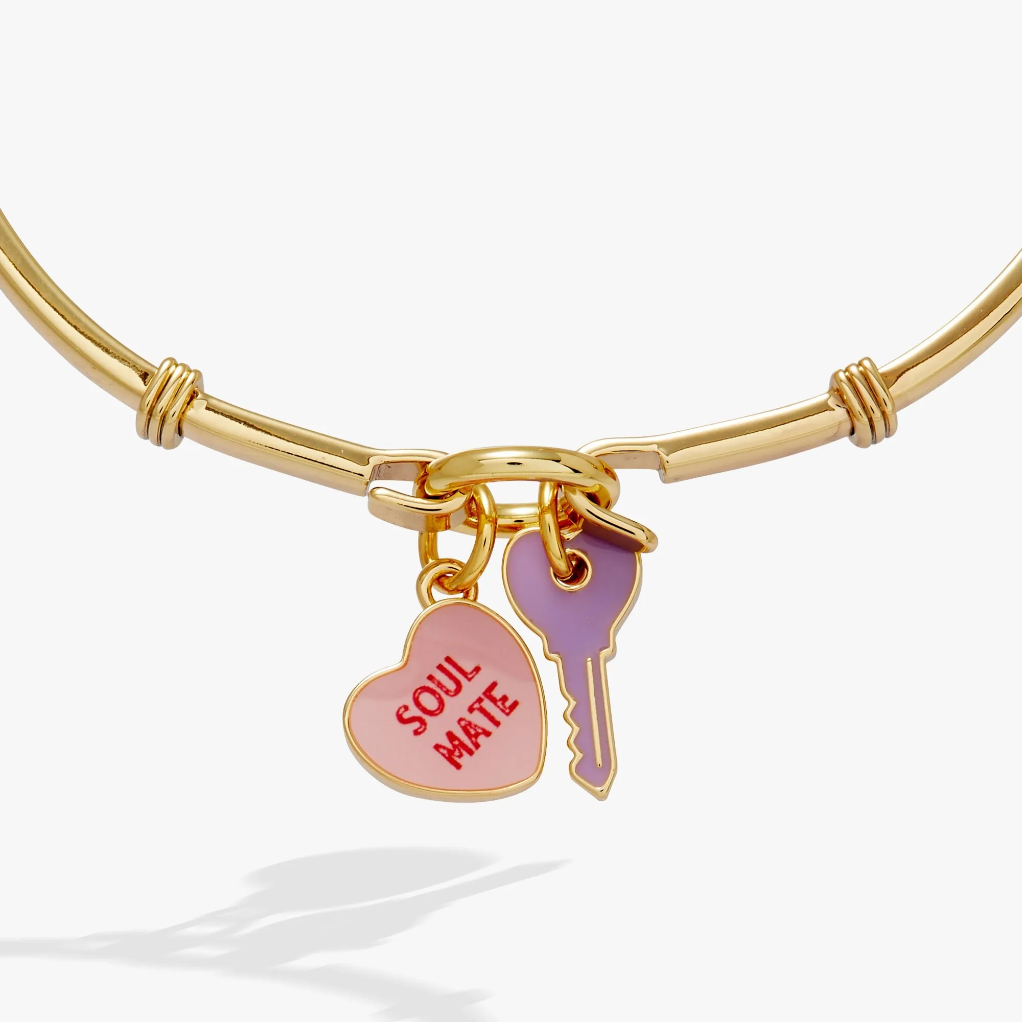 Sweethearts® ‘Soul Mate’ Heart & Key Tension Bangle sold by Zulily product image thumbnail 3
