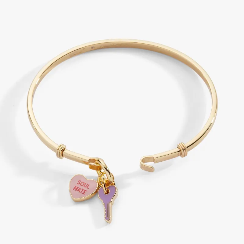 Sweethearts® ‘Soul Mate’ Heart & Key Tension Bangle sold by Zulily