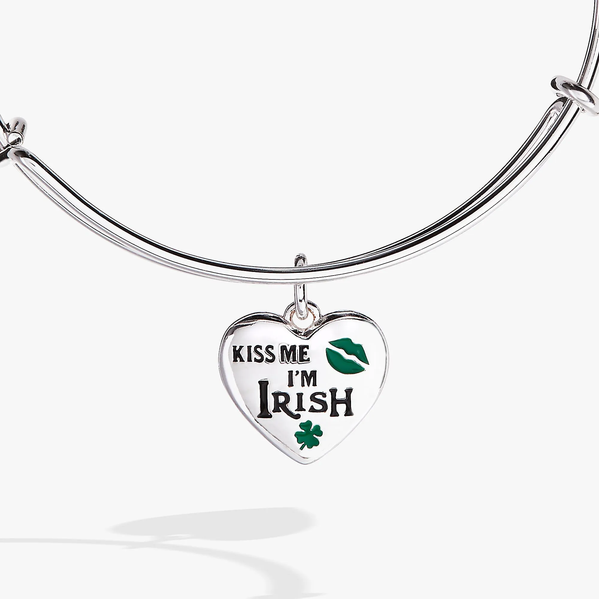 “Kiss Me I’m Irish” Charm Bangle sold by Zulily product image thumbnail 3