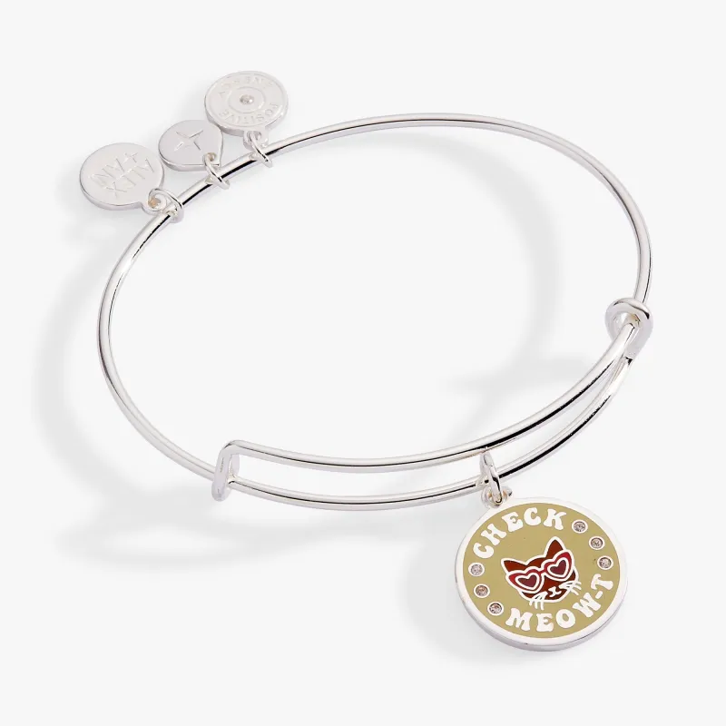 'Check Meow-T' Cat Charm Bangle made by Alex and Ani
