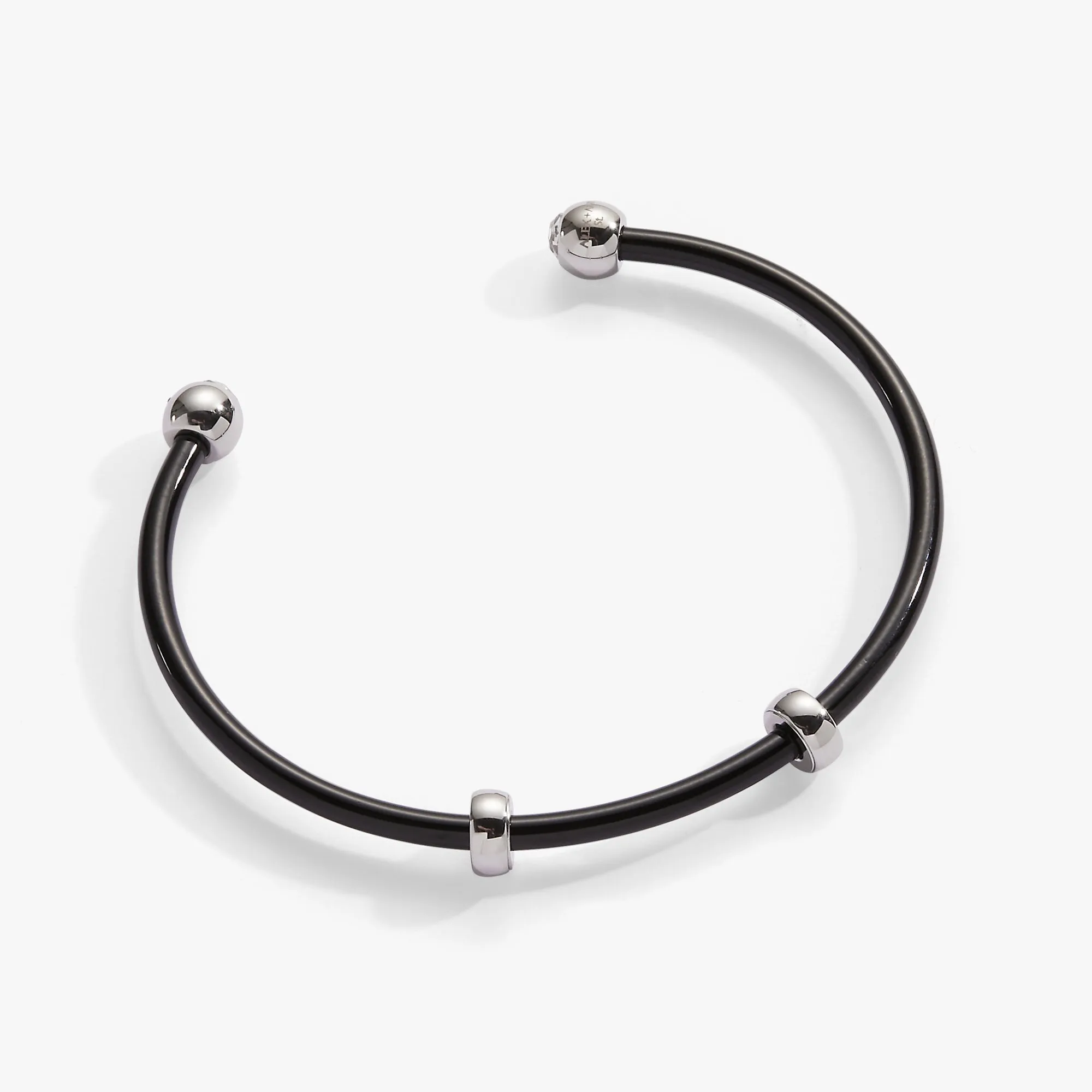 Bezel Stone Enamel Cuff, Black sold by Zulily product image thumbnail 4