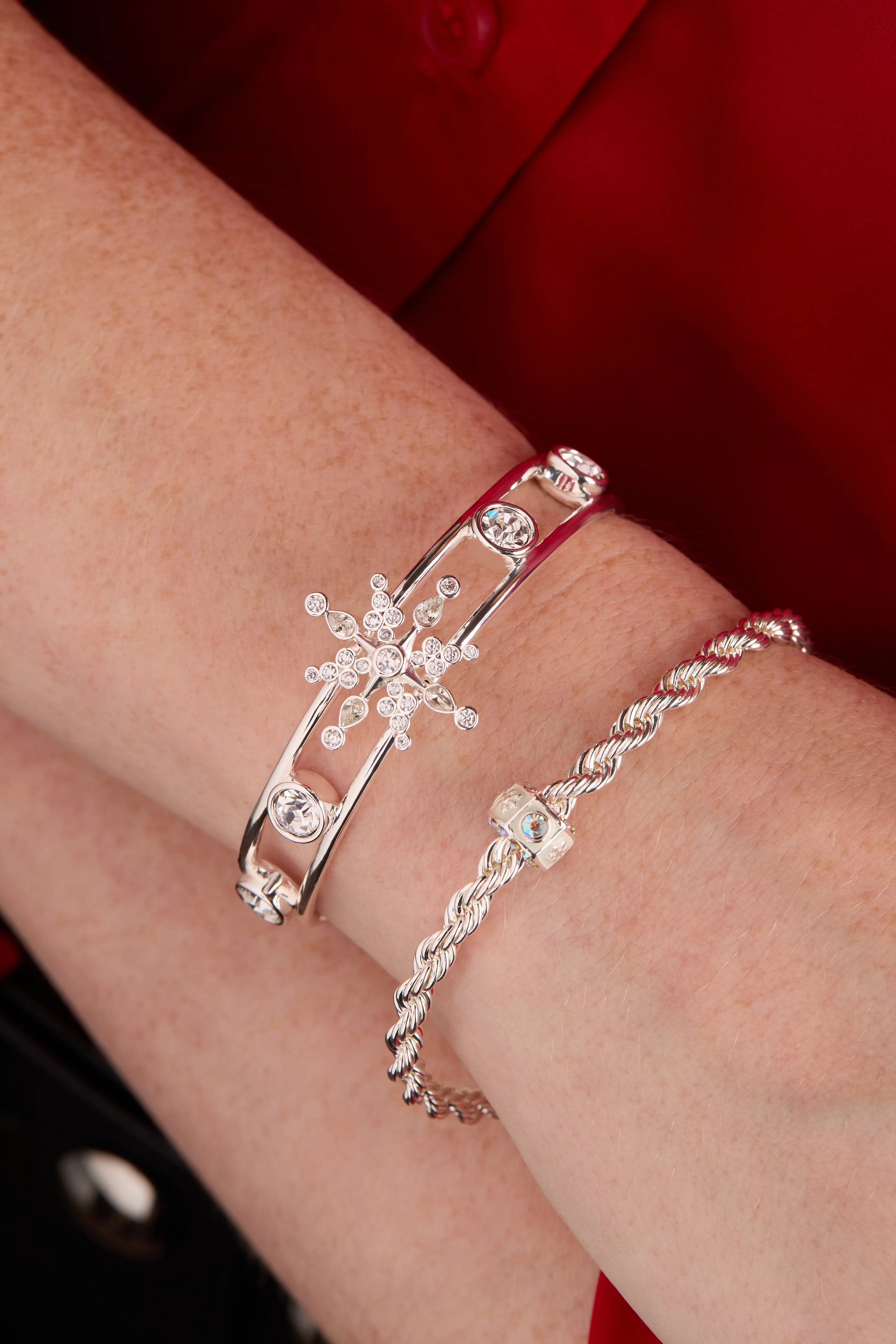 Crystal Snowflake Cuff Bracelet sold by Zulily product image thumbnail 2