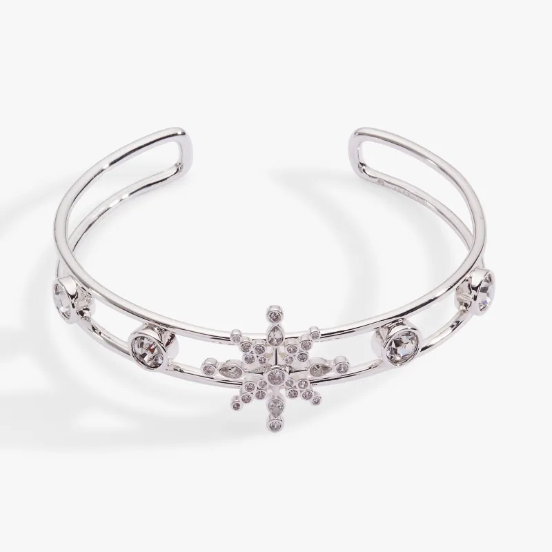 Crystal Snowflake Cuff Bracelet sold by Zulily