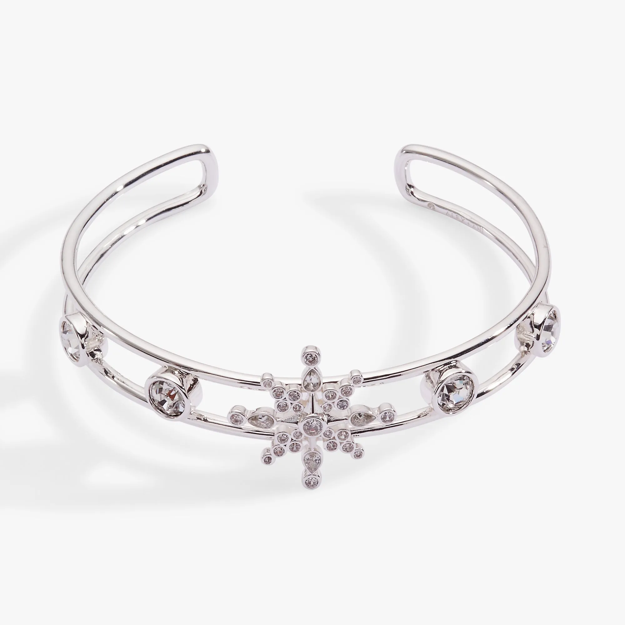 Crystal Snowflake Cuff Bracelet sold by Zulily