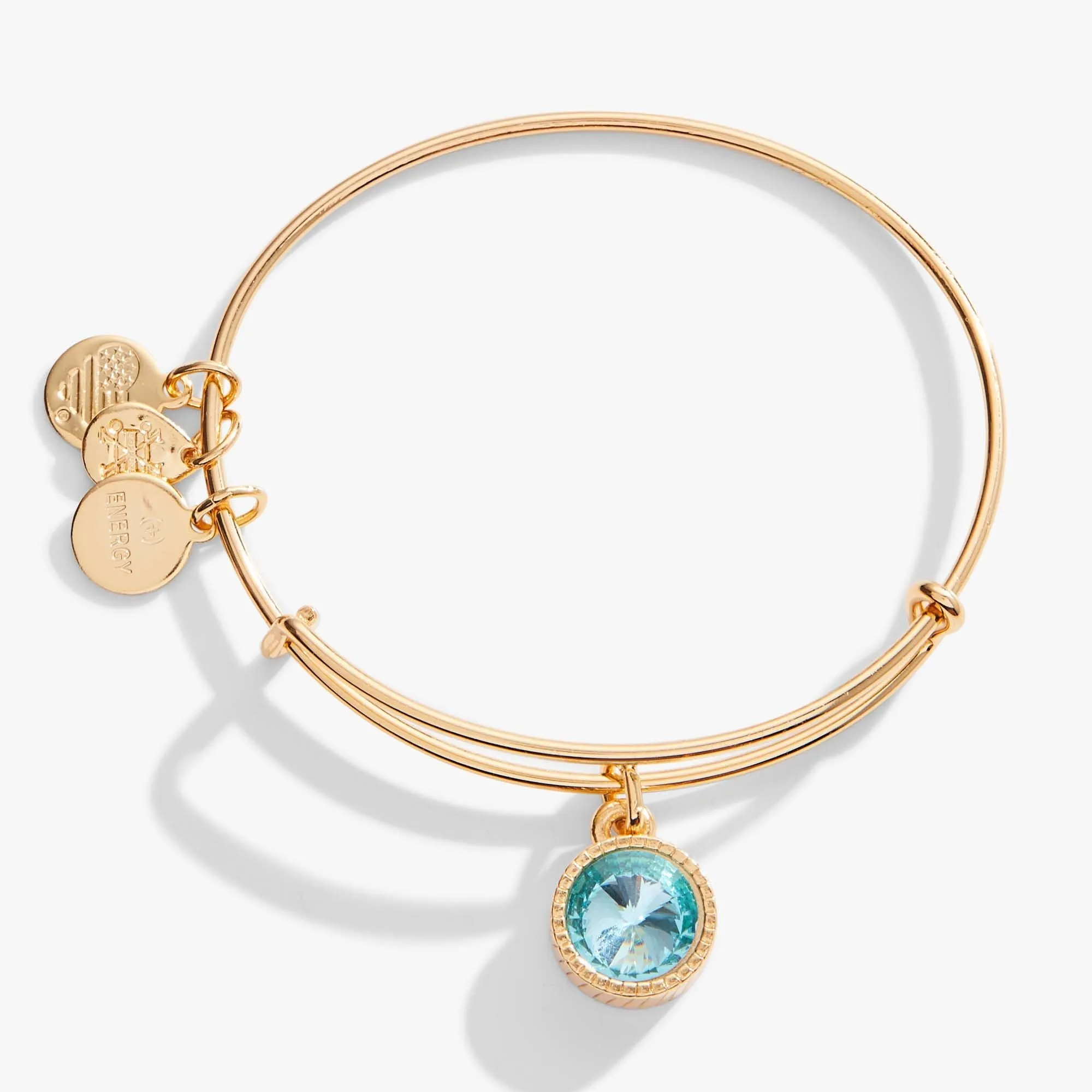 March Birthstone Charm Bangle, Aquamarine sold by Zulily product image thumbnail 4