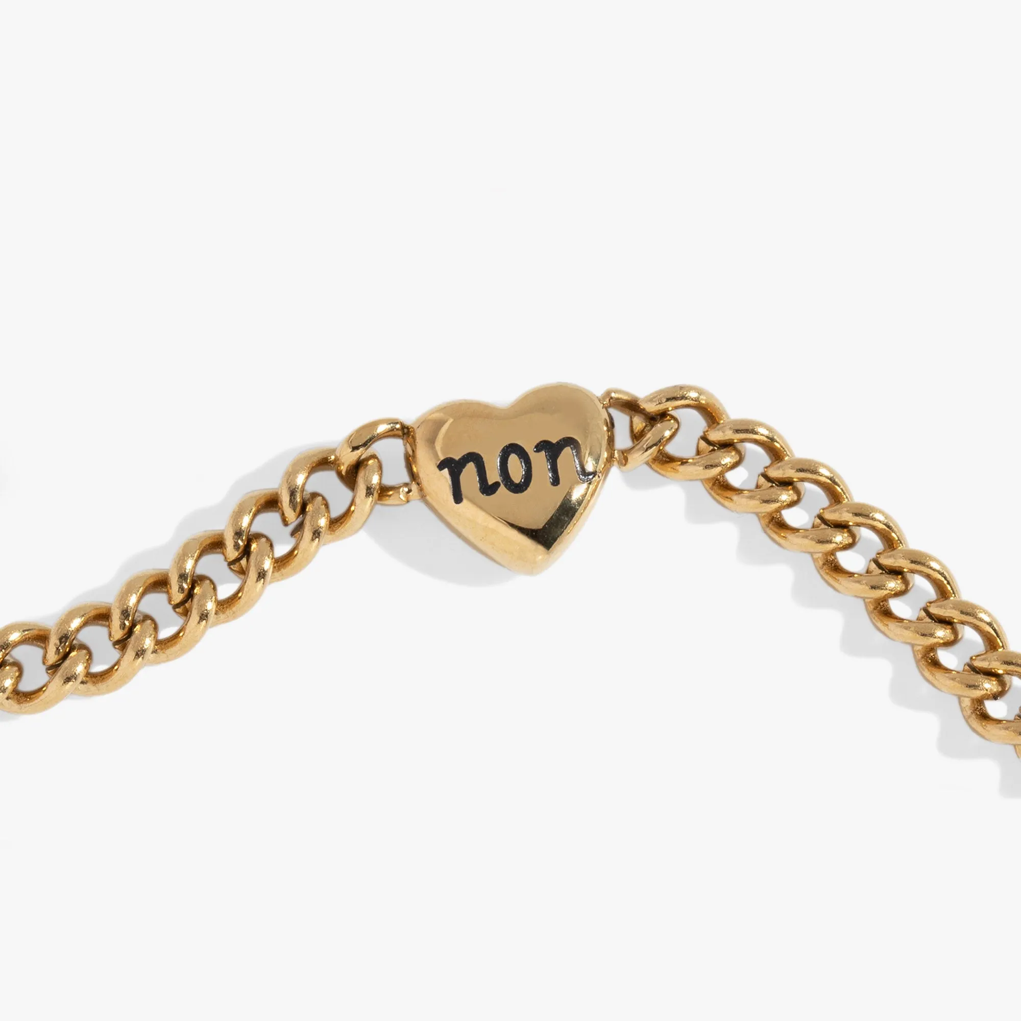 Engraved French 'Oui' & 'Non' Reversible Heart Bracelet sold by Zulily product image thumbnail 2