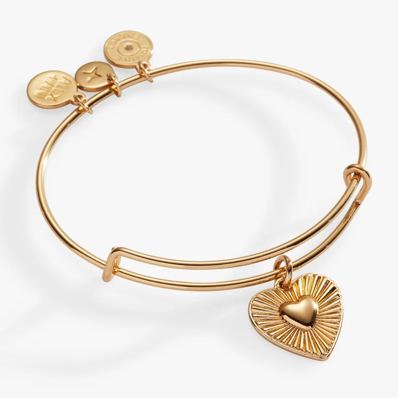 Heartburst Charm Bangle sold by Zulily