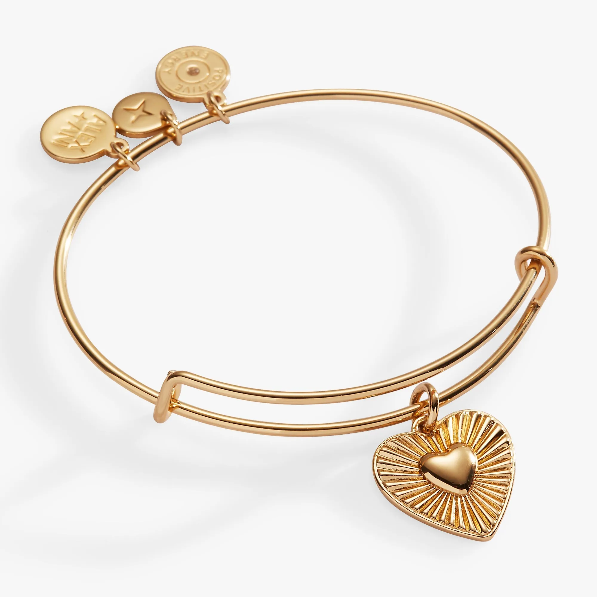 Heartburst Charm Bangle sold by Zulily