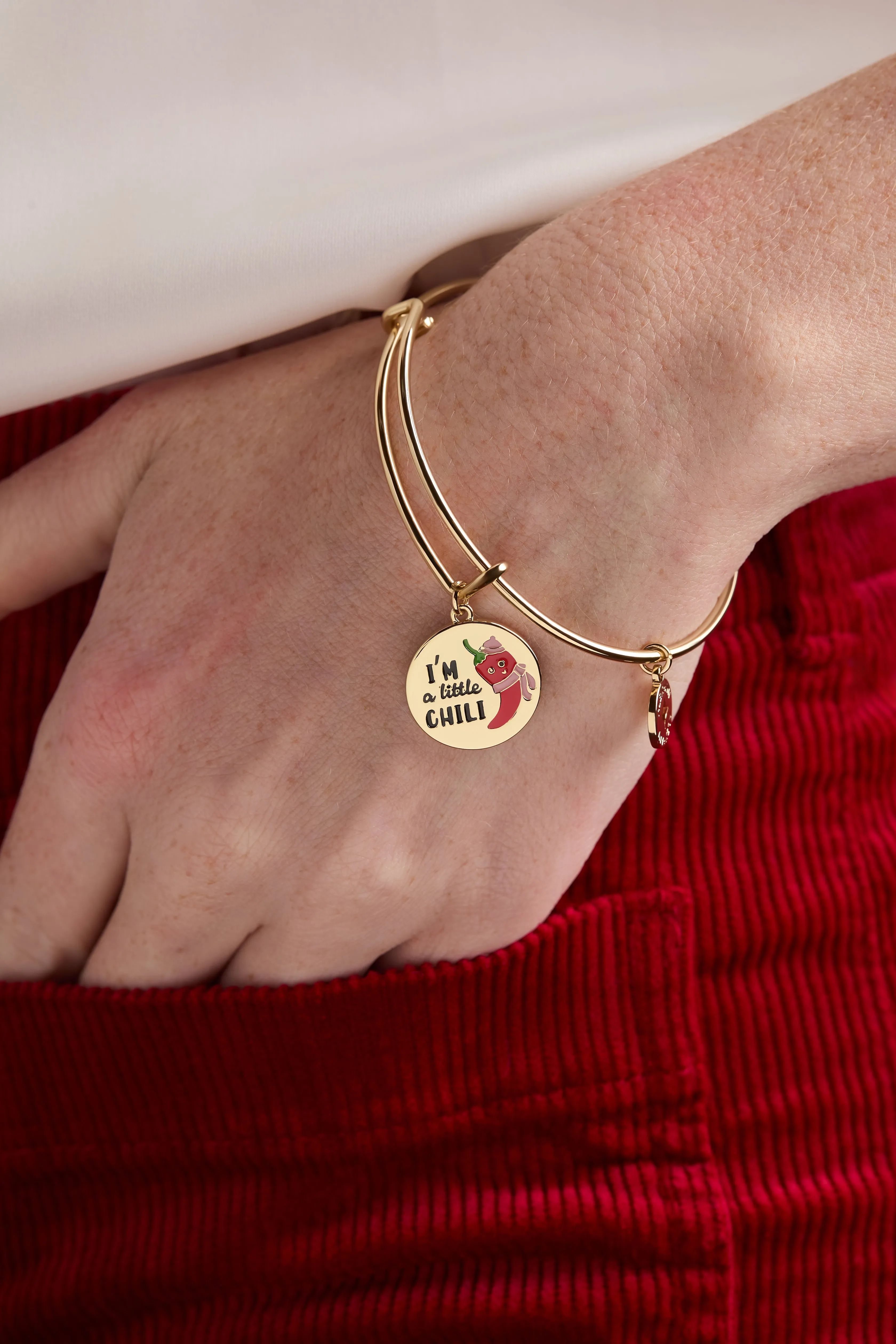 ‘I’m a Little Chili’ Charm Bangle sold by Zulily product image thumbnail 2