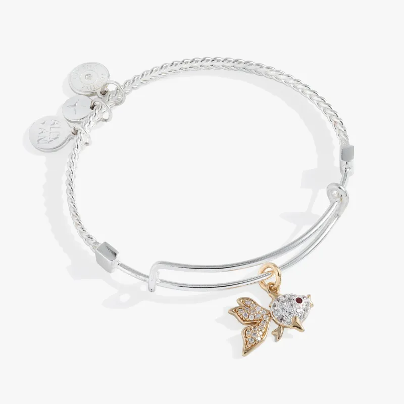 Textured  Goldfish Charm Bangle sold by Zulily