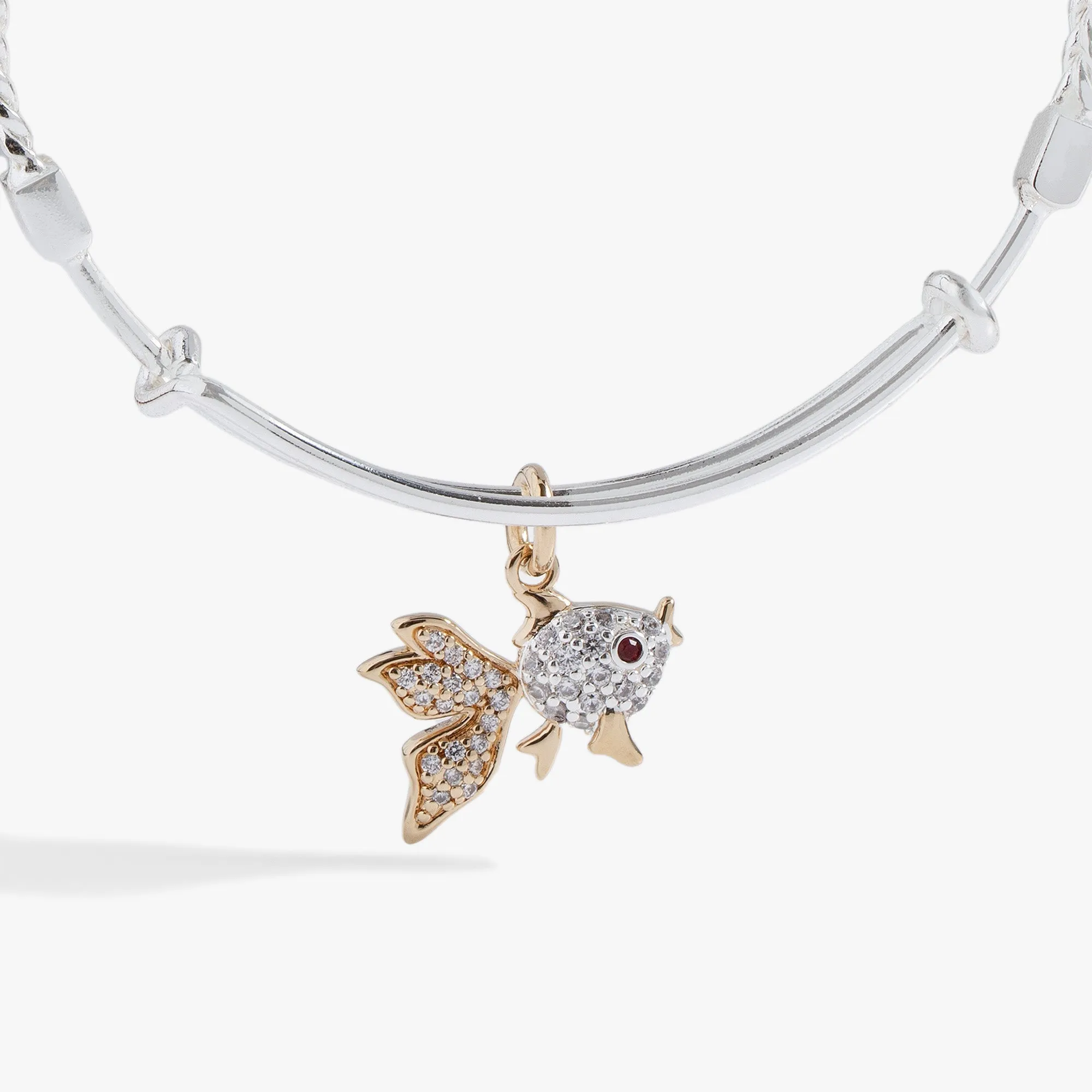 Textured Goldfish Charm Bangle sold by Zulily product image thumbnail 2