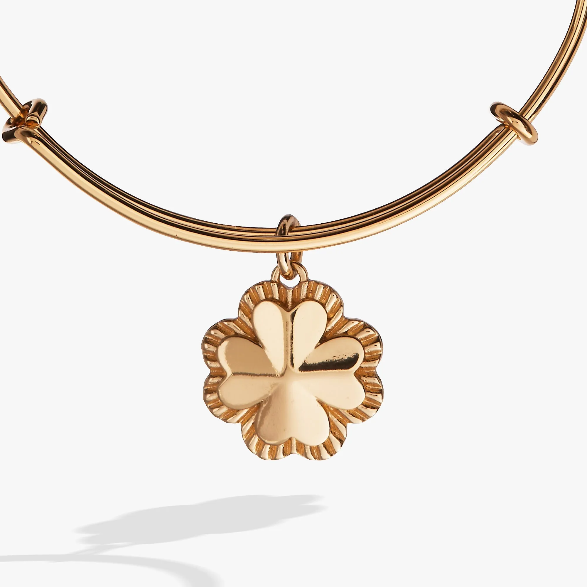 Four-Leaf Clover Charm Bangle sold by Zulily product image thumbnail 4