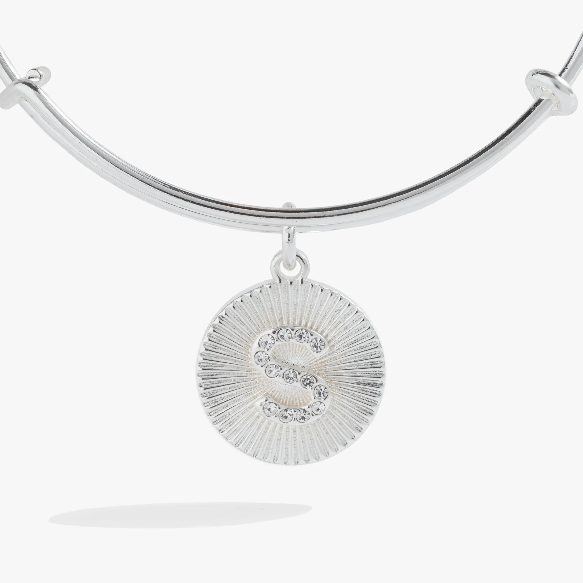 Initial S Pave Starburst Texture Bangle sold by Zulily product image thumbnail 4