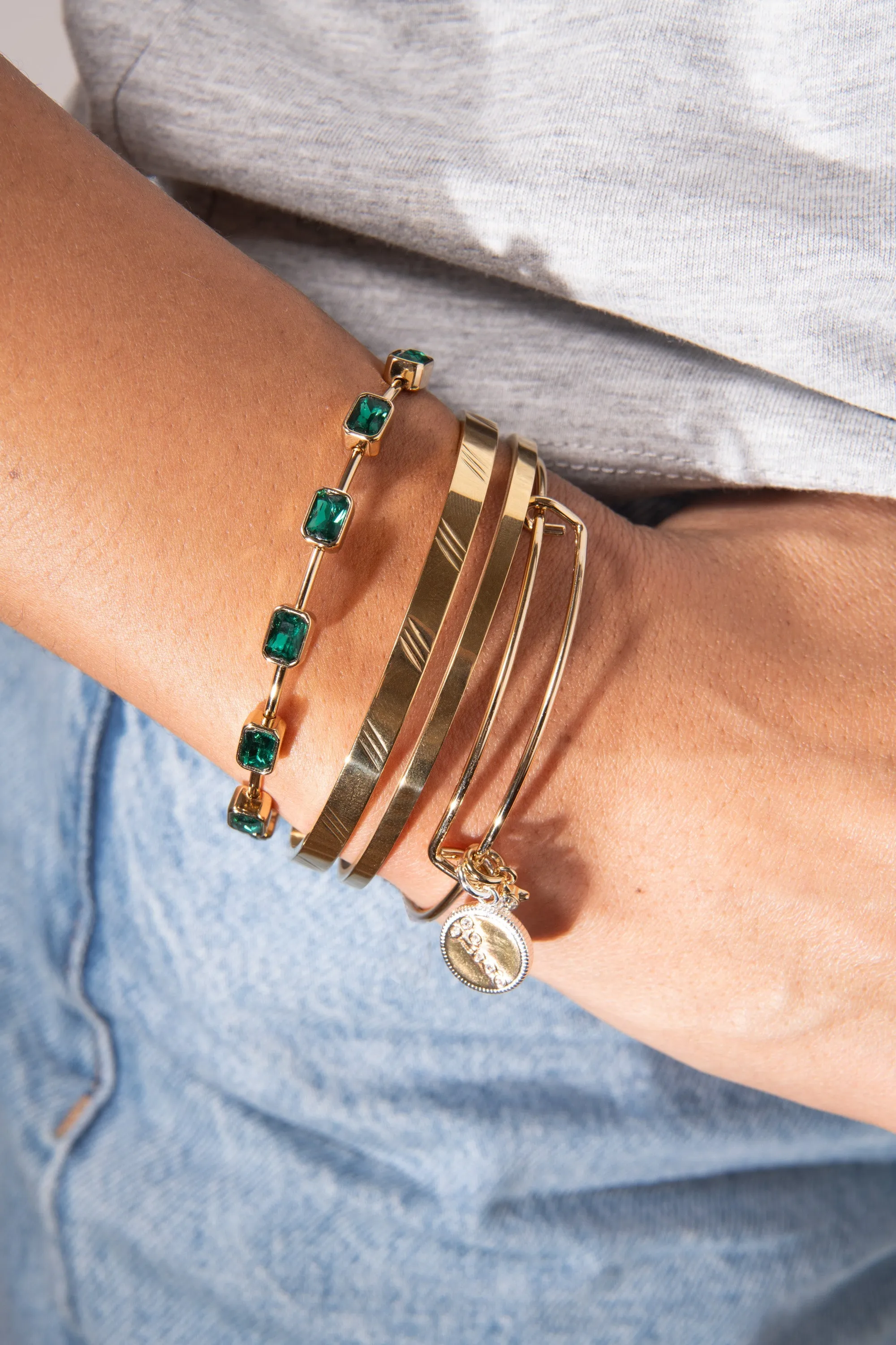 Taurus Zodiac Charm Bangle sold by Zulily product image thumbnail 4