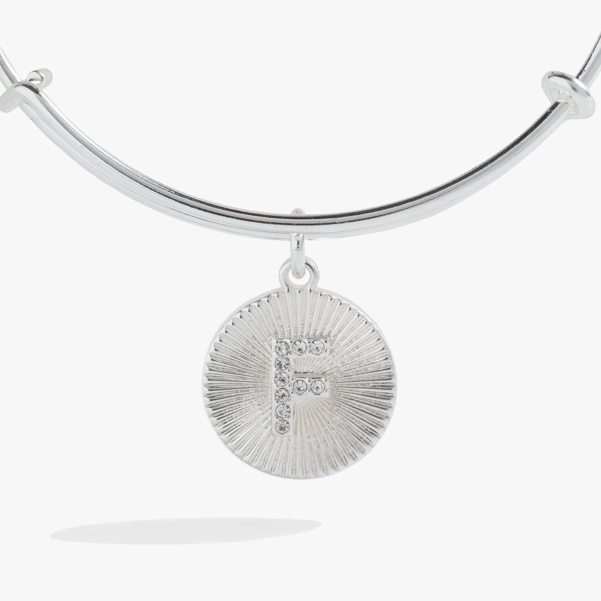 Initial F Pave Starburst Texture Bangle sold by Zulily product image thumbnail 4
